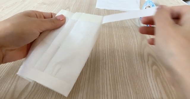 紙ナプキンで簡単！市販のマスクゴムを再利用したマスクの作り方